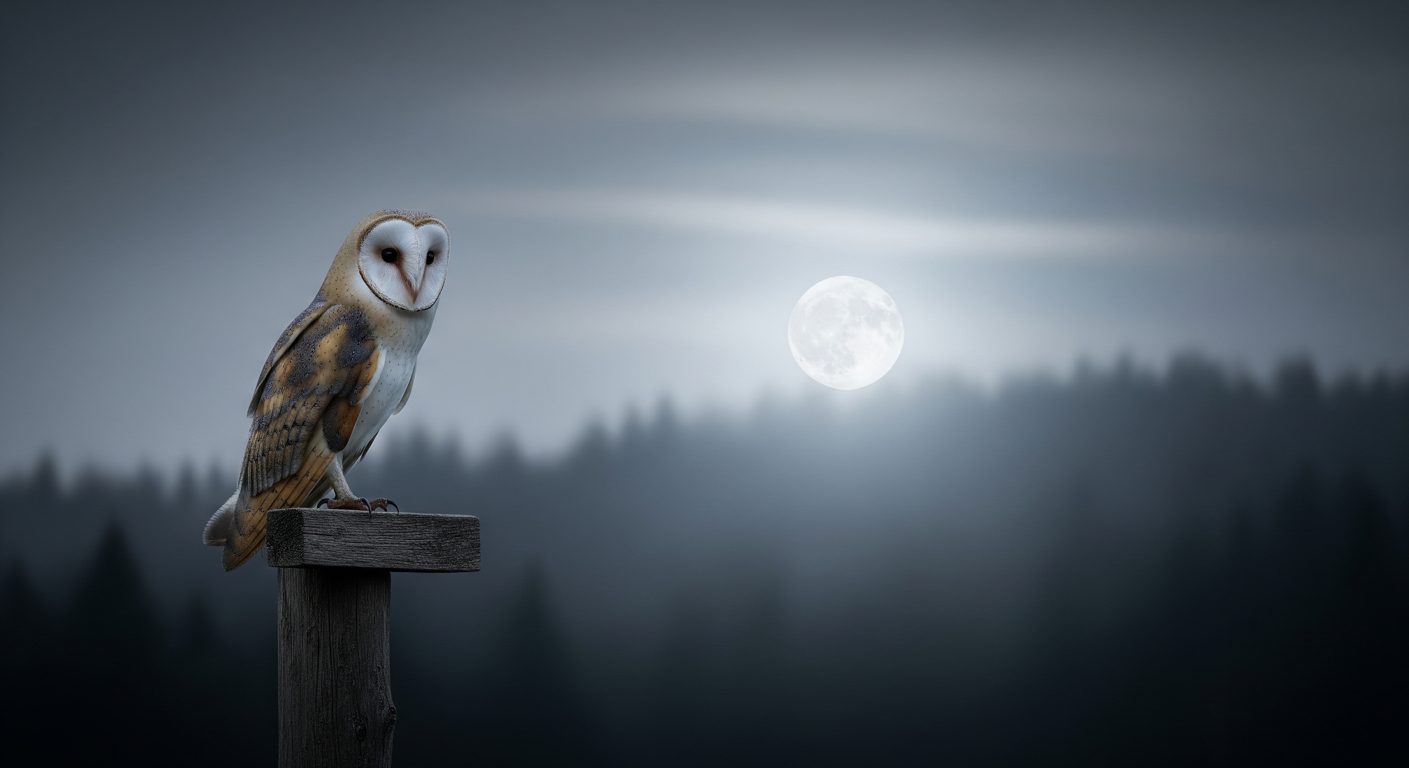 Image du post : Chouette et la lune
